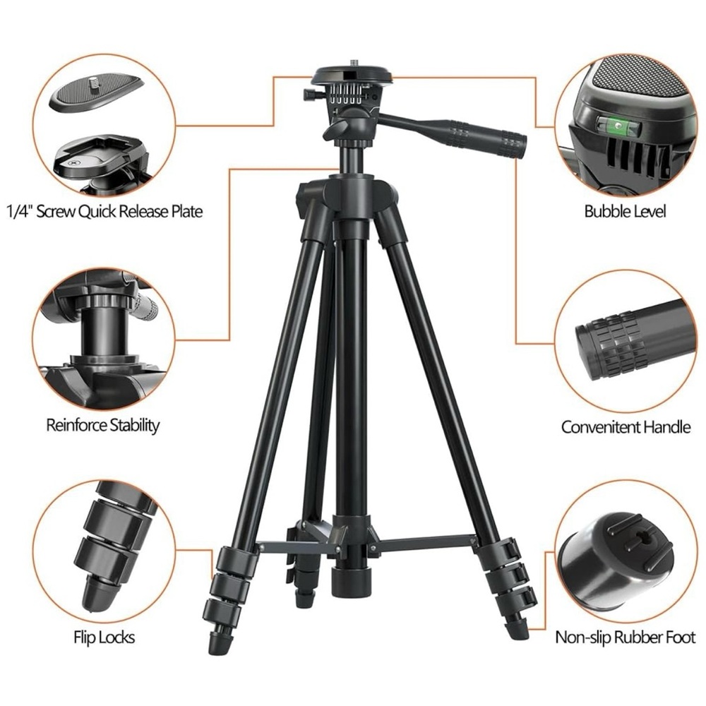 Polarduck Laser Level Tripod Phone Stand: 51-inch 130cm Aluminum Tripod -NWOB - Picture 5 of 10
